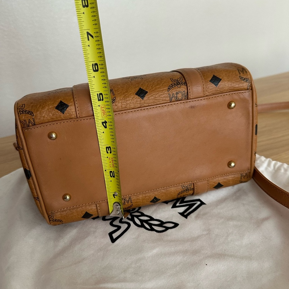 Sold MCM Cognac Small Bostonbag with dustbag (two way) - Picture 9 of 15